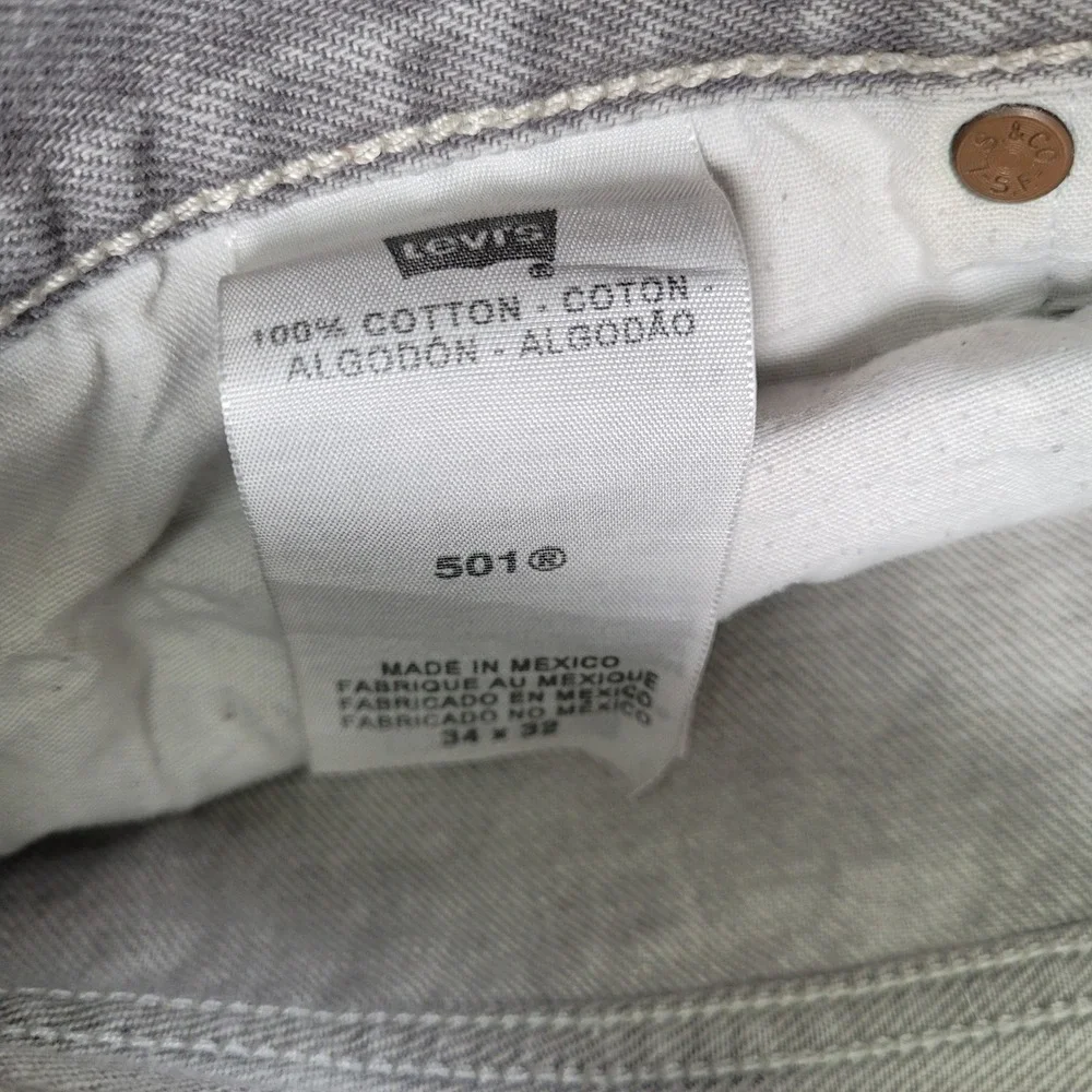 Levi's 501 Vintage Y2K Distressed Grunge Button Fly‎ Jeans Men's Actual Sz 30x29